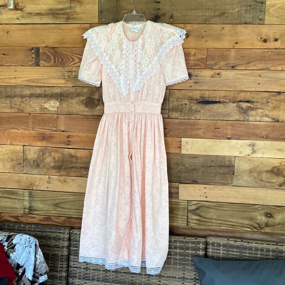 vintage women's pink dress